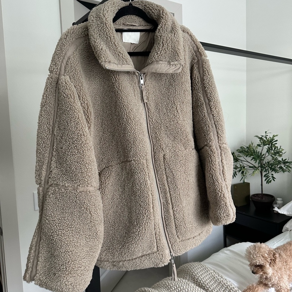 H&M Beige Teddy Jacket